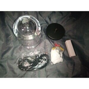 "Clear Glass Globe Pendant Light Fixture, Crystal Grass Hanging Lamp, Hardwired"